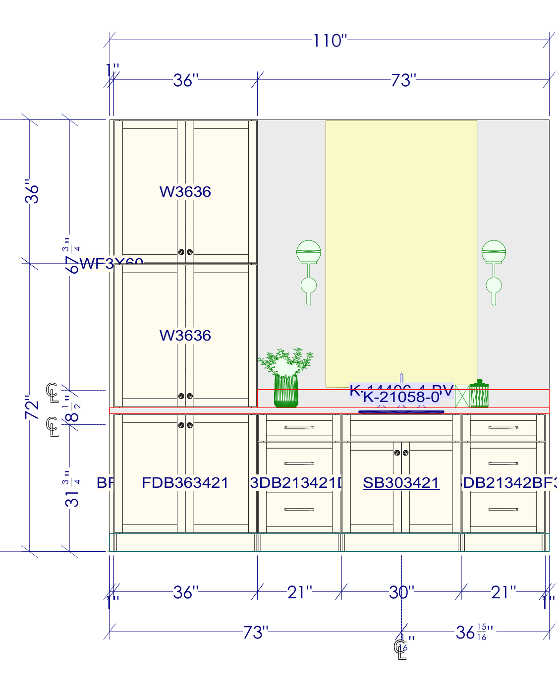 Vanity elevation